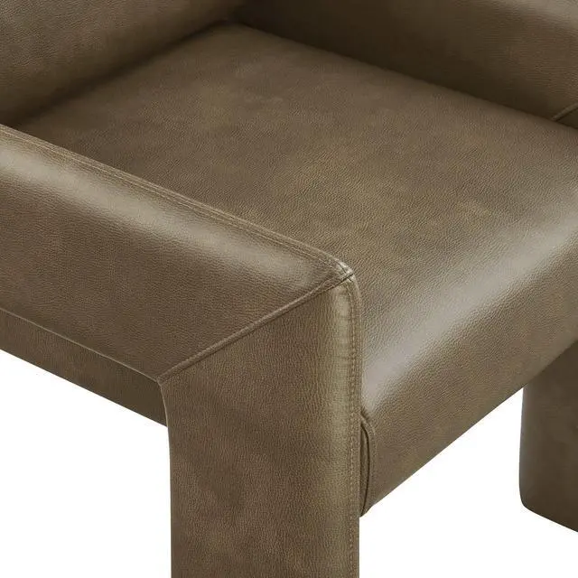 Alt view image 7 of 7 - Daven Vegan Leather Dining Armchair by Modway EEI-7443 - Modern Upholstered Dining Chair