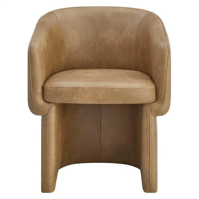 Alt view image 6 of 7 - Verity Barrel Back Vegan Leather Dining Chair by Modway EEI-7383 Modern Upholstered Design