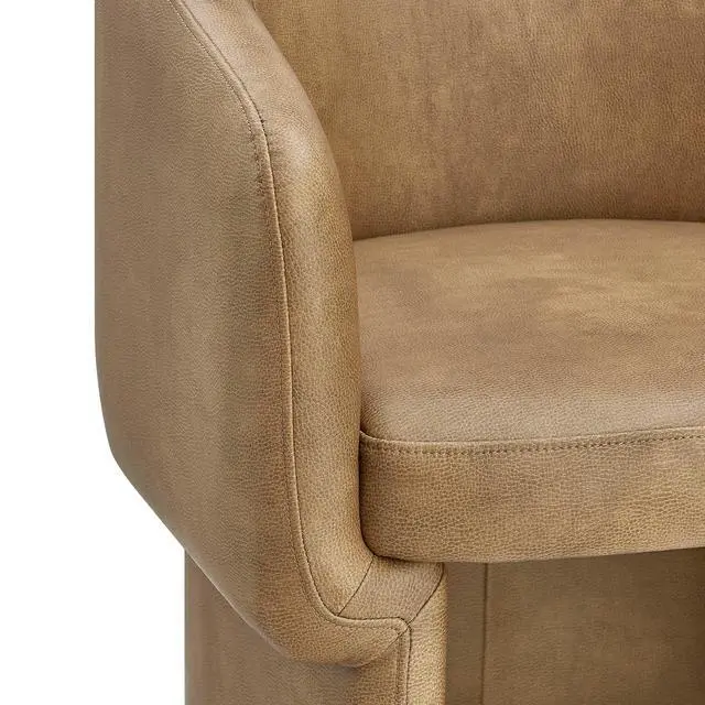 Alt view image 7 of 7 - Verity Barrel Back Vegan Leather Dining Chair by Modway EEI-7383 Modern Upholstered Design