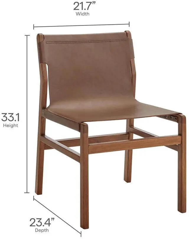 Alt view image 3 of 7 - Sonora Leather Dining Chairs by Modway ? Modern Side and Dining Chair Collection