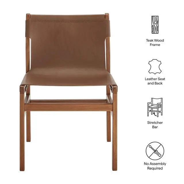 Alt view image 2 of 7 - Sonora Leather Dining Chairs by Modway ? Modern Side and Dining Chair Collection