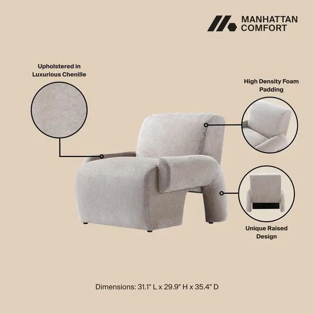 Alt view image 4 of 7 - Verandah Mid-Century Modern 2-Piece Sofa Set in Beige 2-LSAC1769-BE