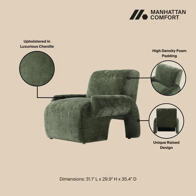 Alt view image 4 of 7 - Verandah Mid-Century Modern 2-Piece Sofa Set in Olive Green 2-LSAC1769-OG