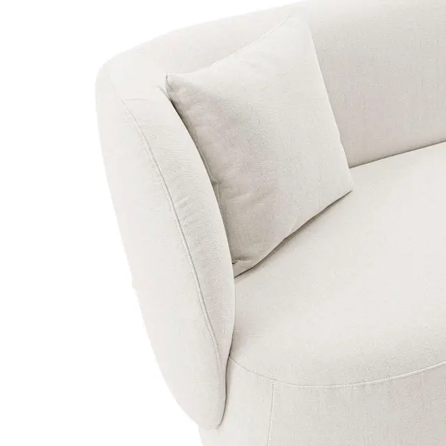 Alt view image 7 of 7 - Siri Modern 2-Piece Sofa Set in Cream 2-SFAC5710-CR