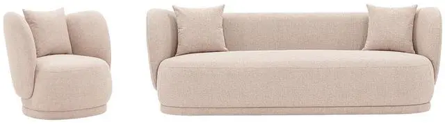 Main image of Siri Modern 2-Piece Sofa Set in Wheat 2-SFAC5710-WT