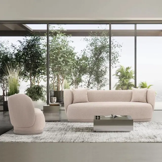 Alt view image 7 of 7 - Siri Modern 2-Piece Sofa Set in Wheat 2-SFAC5710-WT