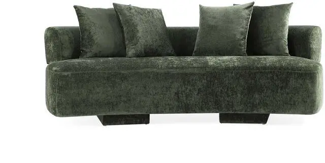 Main image of Verandah Mid-Century Modern 91" Chenille Sofa in Olive Green LS017-OG
