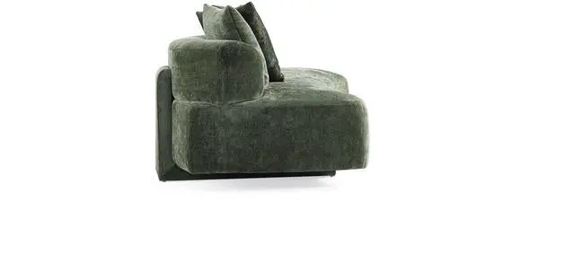 Alt view image 7 of 7 - Verandah Mid-Century Modern 91" Chenille Sofa in Olive Green LS017-OG