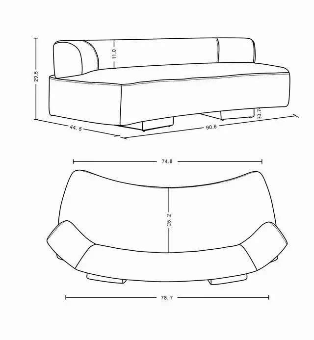 Alt view image 3 of 7 - Verandah Mid-Century Modern 91" Chenille Sofa in Olive Green LS017-OG