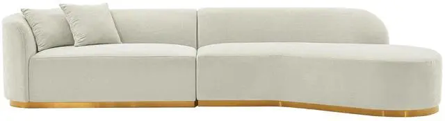 Main image of Daria Modern Chenille Sectional Sofa SF012 Contemporary Upholstered Living Room Furniture