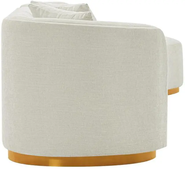 Alt view image 6 of 6 - Daria Modern Chenille Sectional Sofa SF012 Contemporary Upholstered Living Room Furniture