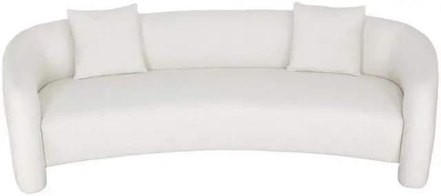 Main image of Sylvia Modern Glam 104" Tweed Loveseat in Ivory SF017-AN