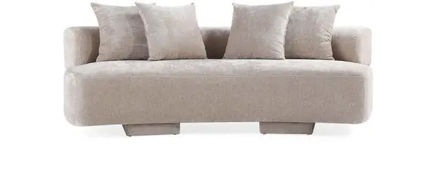 Main image of Verandah Mid-Century Modern 91" Chenille Sofa in Beige LS017-BE