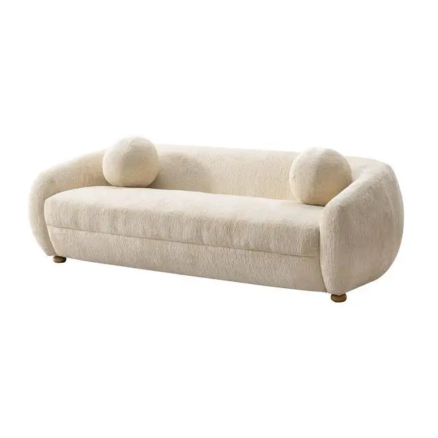 Alt view image 5 of 7 - Tribeca Mid-Century Modern Chenille Sofa for Living Room Upholstered Contemporary Design
