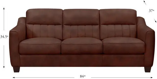 Alt view image 6 of 6 - Uptown Sofa Chestnut Brown