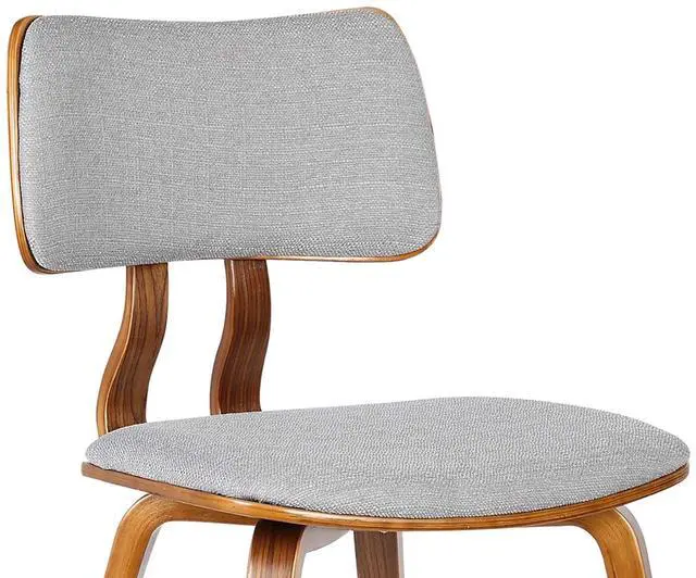Alt view image 6 of 7 - Jaguar Mid-Century Dining Chair in Walnut Wood and Gray Fabric