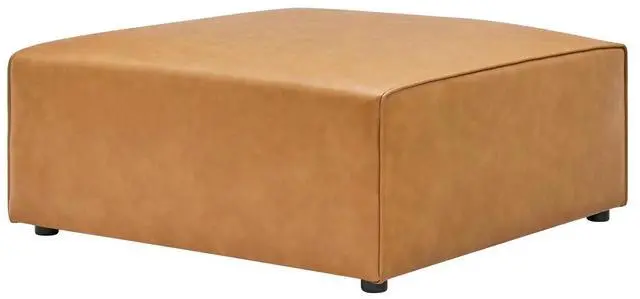 Alt view image 7 of 13 - Mingle Vegan Leather Ottoman Tan