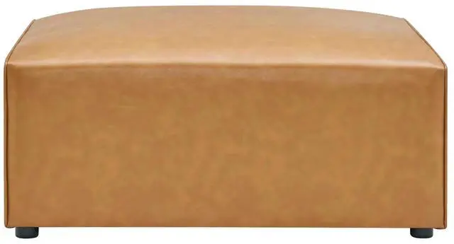 Alt view image 8 of 13 - Mingle Vegan Leather Ottoman Tan