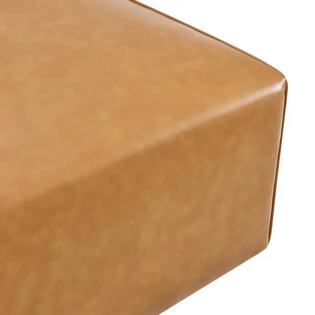 Alt view image 10 of 13 - Mingle Vegan Leather Ottoman Tan