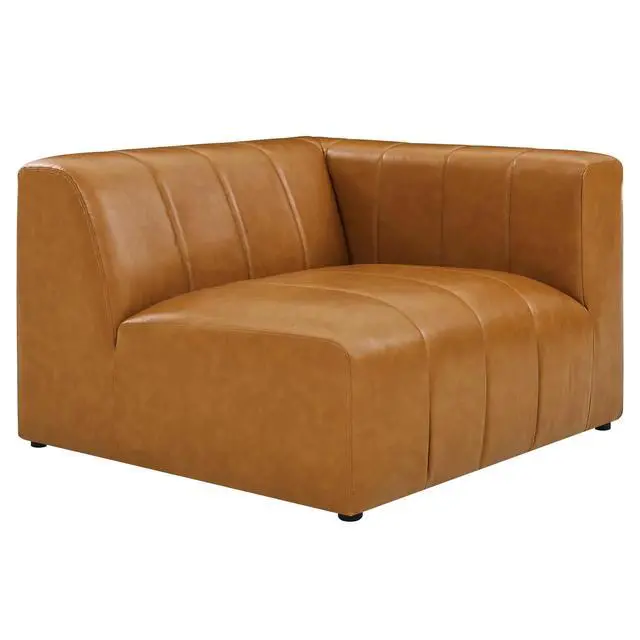 Alt view image 2 of 7 - Bartlett Vegan Leather 4-Piece Sectional Sofa Tan EEI-4519-TAN