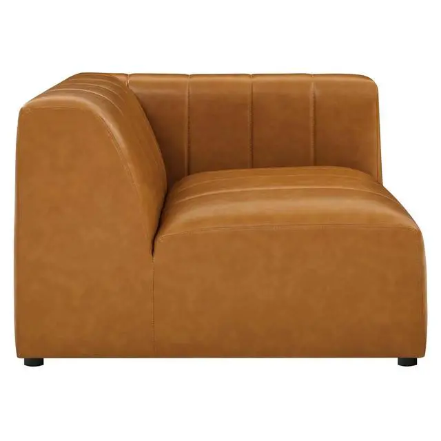 Alt view image 3 of 7 - Bartlett Vegan Leather 4-Piece Sectional Sofa Tan EEI-4519-TAN