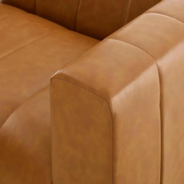 Alt view image 6 of 7 - Bartlett Vegan Leather 4-Piece Sectional Sofa Tan EEI-4519-TAN