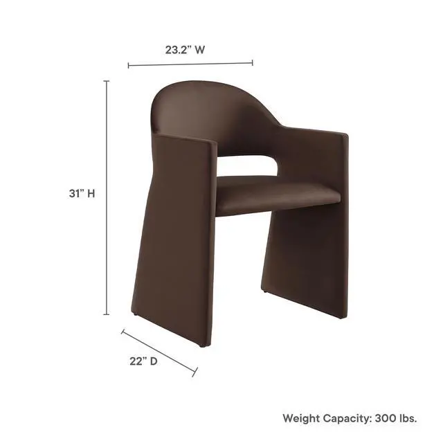 Alt view image 2 of 7 - Talia Performance Velvet Dining Armchair by Modway