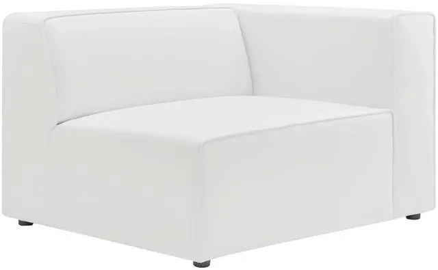 Alt view image 13 of 13 - Mingle Vegan Leather 3-Piece Sectional Sofa White