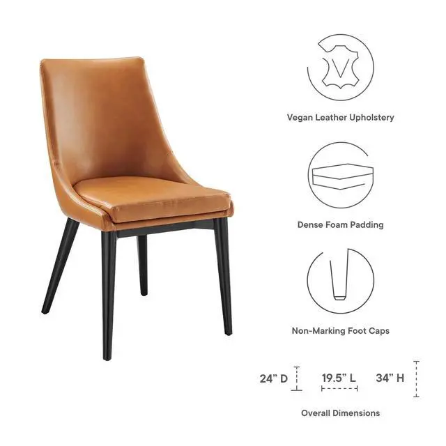 Alt view image 7 of 8 - Viscount Vegan Leather Dining Chair