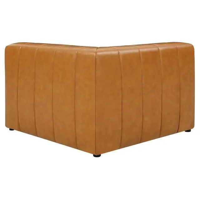 Alt view image 9 of 13 - Bartlett Vegan Leather Left-Arm Chair Tan