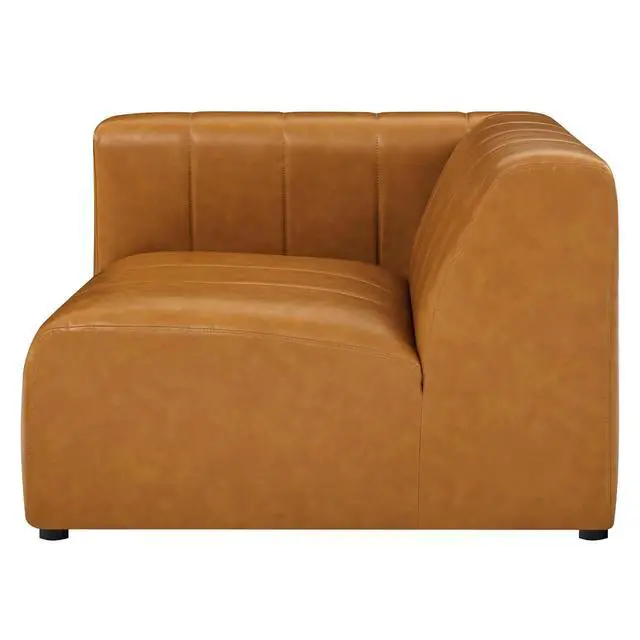 Alt view image 10 of 13 - Bartlett Vegan Leather Left-Arm Chair Tan
