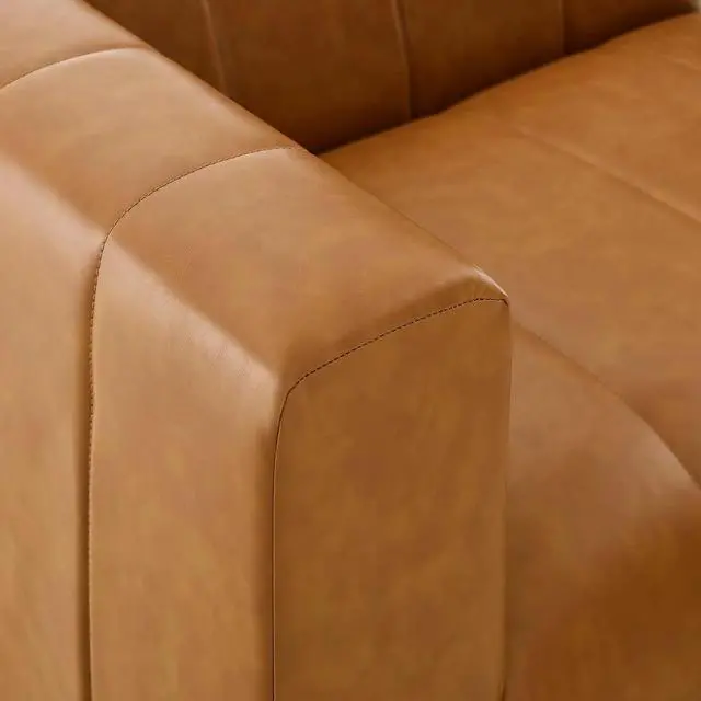 Alt view image 11 of 13 - Bartlett Vegan Leather Left-Arm Chair Tan
