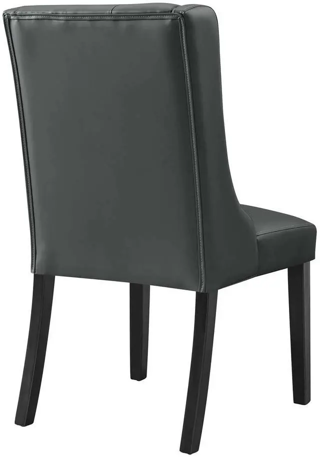 Alt view image 5 of 8 - Baronet Button Tufted Vegan Leather Dining Chair