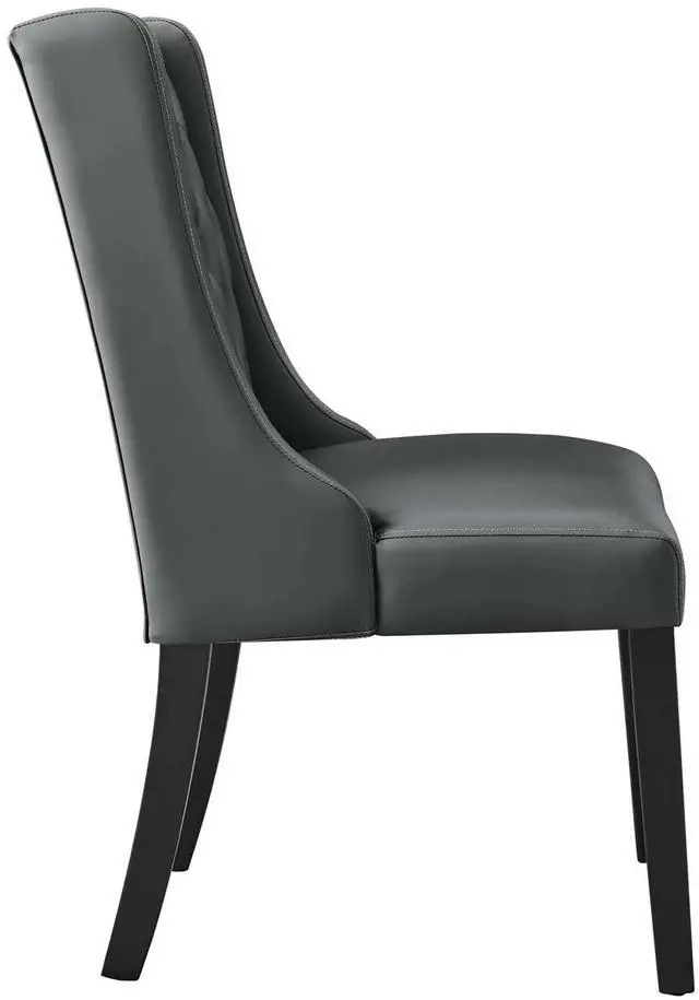 Alt view image 4 of 8 - Baronet Button Tufted Vegan Leather Dining Chair