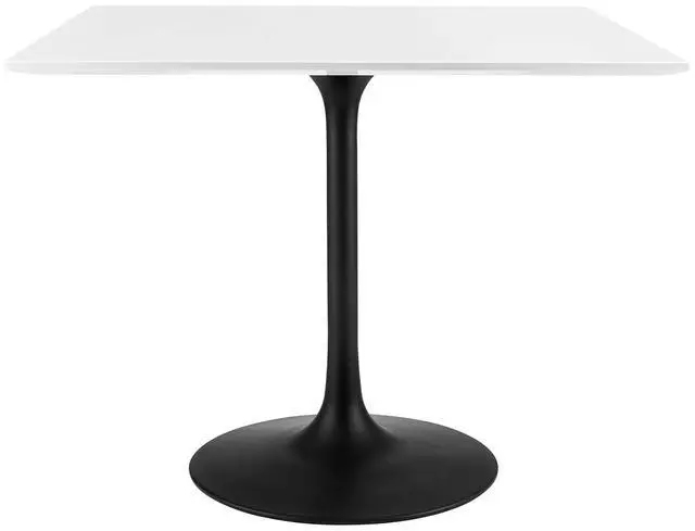 Main image of Lippa 36" Square Wood Top Dining Table Black White EEI-3514-BLK-WHI