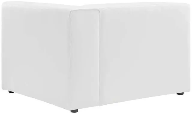 Alt view image 8 of 13 - Mingle Vegan Leather Right-Arm Chair White