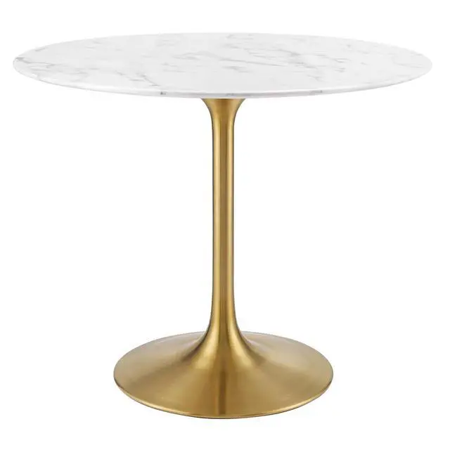 Alt view image 5 of 11 - Lippa 36" Round Dining Table - Gold White