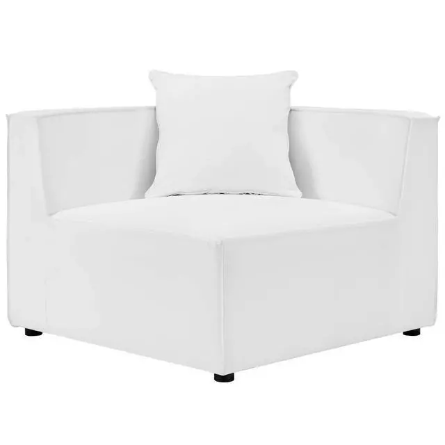 Alt view image 8 of 13 - Saybrook Outdoor Patio Upholstered 4-Piece Sectional Sofa White