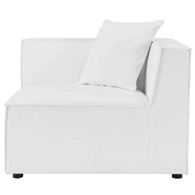 Alt view image 9 of 13 - Saybrook Outdoor Patio Upholstered 4-Piece Sectional Sofa White