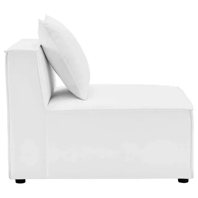 Alt view image 13 of 13 - Saybrook Outdoor Patio Upholstered 4-Piece Sectional Sofa White