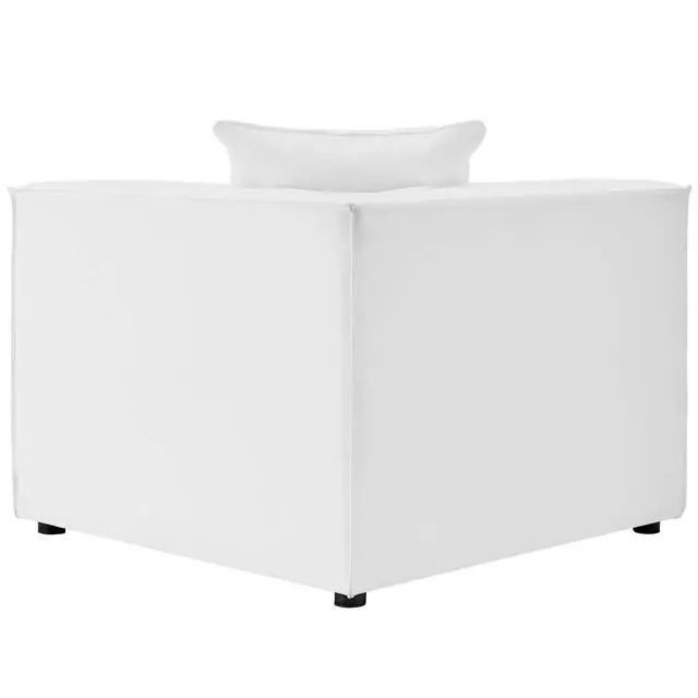 Alt view image 10 of 13 - Saybrook Outdoor Patio Upholstered 4-Piece Sectional Sofa White