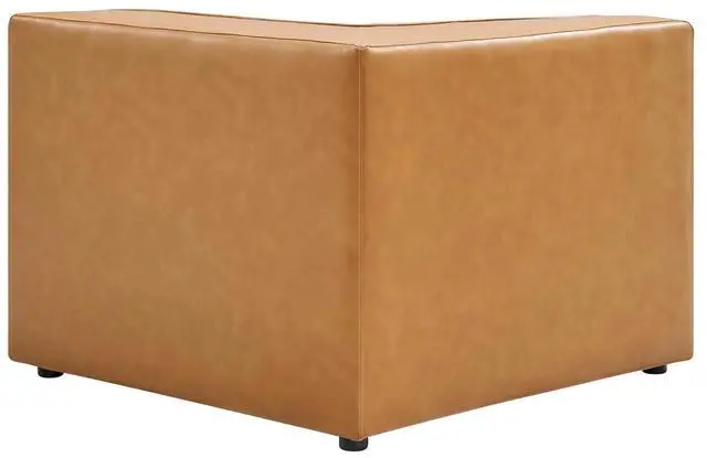 Alt view image 9 of 13 - Mingle Vegan Leather Corner Chair Tan