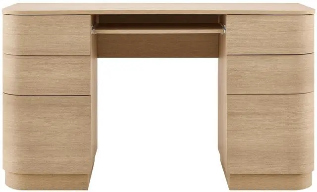 Alt view image 5 of 7 - Mirae 6-Drawer Curved Office Desk by Modway ? Contemporary Executive Workstation Table