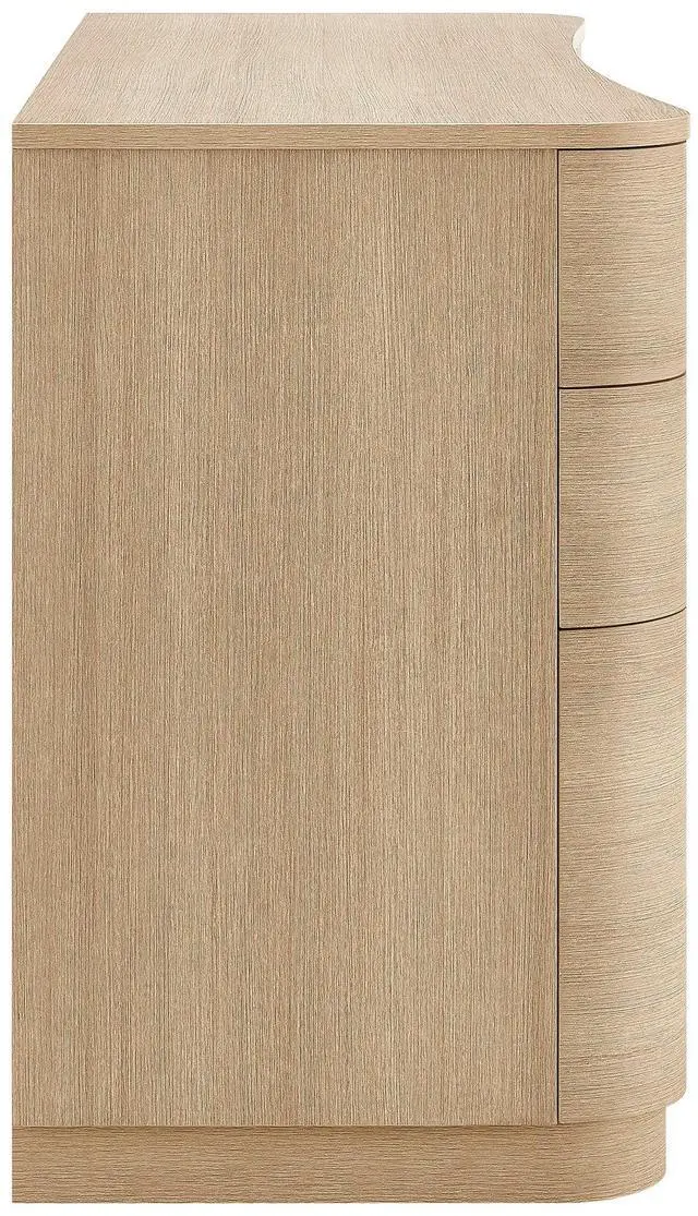 Alt view image 4 of 7 - Mirae 6-Drawer Curved Office Desk by Modway ? Contemporary Executive Workstation Table