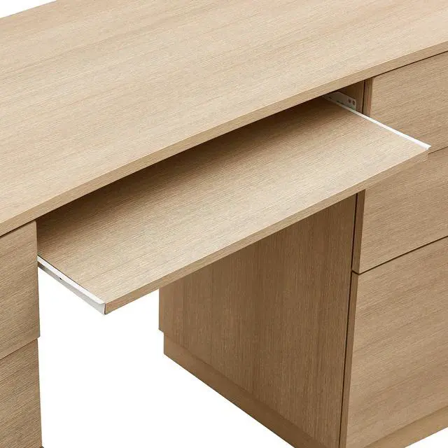 Alt view image 7 of 7 - Mirae 6-Drawer Curved Office Desk by Modway ? Contemporary Executive Workstation Table
