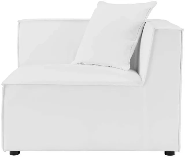Alt view image 9 of 13 - Saybrook Outdoor Patio Upholstered 5-Piece Sectional Sofa White