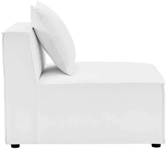 Alt view image 13 of 13 - Saybrook Outdoor Patio Upholstered 5-Piece Sectional Sofa White