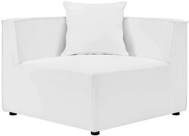 Alt view image 8 of 13 - Saybrook Outdoor Patio Upholstered 5-Piece Sectional Sofa White