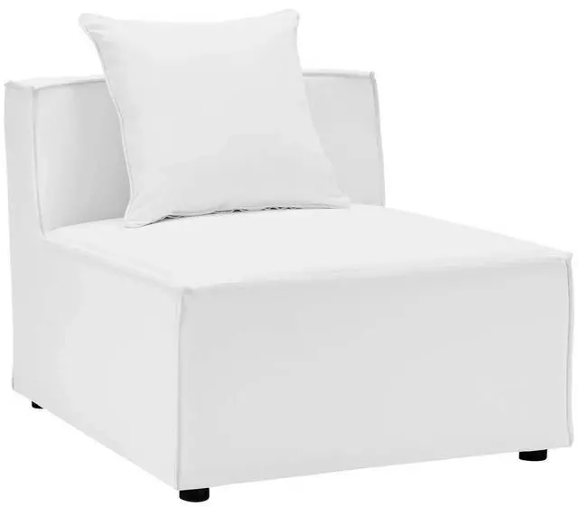Alt view image 12 of 13 - Saybrook Outdoor Patio Upholstered 5-Piece Sectional Sofa White