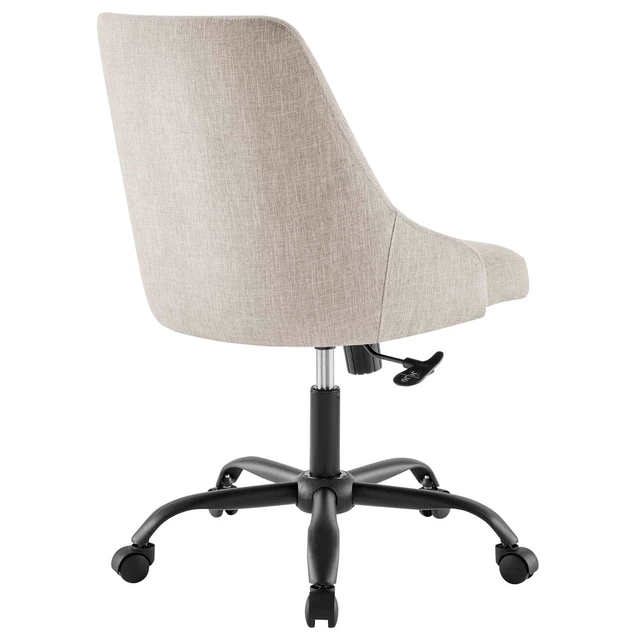 Alt view image 4 of 8 - Designate Swivel Upholstered Office Chair Black Beige